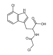 7-Chlor-N-chloracetyl-DL-tryptophan Structure