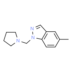 1H-Indazole,5-methyl-1-(1-pyrrolidinylmethyl)-(9CI) structure