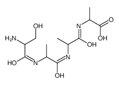 (2S)-2-[[(2S)-2-[[(2S)-2-[[(2S)-2-amino-3-hydroxypropanoyl]amino]propanoyl]amino]propanoyl]amino]propanoic acid Structure