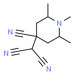 4-Piperidinemalononitrile,4-cyano-1,2,6-trimethyl-(8CI) Structure