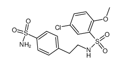 [β-(chloro-5 methoxy-2 benzenesulfonamido)-ethyl]-4 benzenesulfonamide Structure