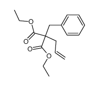 diethyl benzyl(prop-2'-en-1'-yl)propanedioate结构式