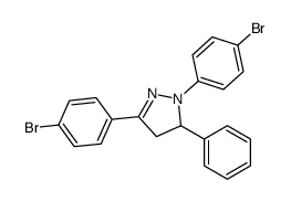 2,5-bis(4-bromophenyl)-3-phenyl-3,4-dihydropyrazole Structure