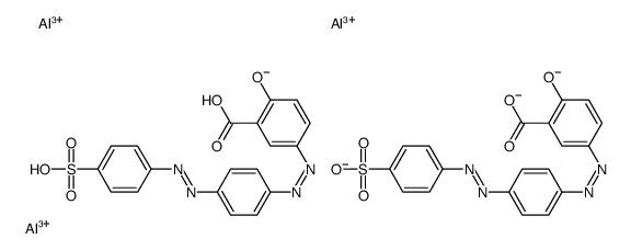 trialuminium bis[5-[[4-[(4-sulphonatophenyl)azo]phenyl]azo]salicylate] structure