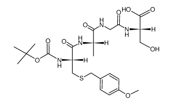 Boc-Cys(MBzl)-Ala-Gly-Ser-OH结构式