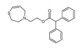 2-(3,5-dihydro-2H-1,4-thiazepin-4-yl)ethyl 2,2-diphenylacetate结构式