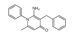 2-amino-3-benzyl-6-methyl-1-phenylpyridin-4-one结构式