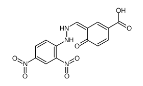 3-[[2-(2,4-dinitrophenyl)hydrazinyl]methylidene]-4-oxocyclohexa-1,5-diene-1-carboxylic acid Structure