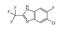 5-Chloro-6-fluoro-2-(trifluoromethyl)-1H-benzimidazole结构式