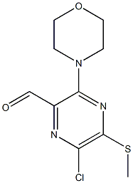 6-chloro-5-(methylthio)-3-(4-morpholinyl)-2-Pyrazinecarboxaldehyde Structure