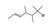 6-bromo-4,5,6-trimethyl-hept-2-ene结构式