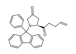 1-[(2S)-4-oxo-1-(9-phenylfluoren-9-yl)pyrrolidin-2-yl]pent-4-en-1-one Structure