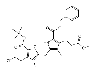 benzyl 5'-t-butoxycarbonyl-4'-(2-chloroethyl)-4-(2-methoxycarbonylethyl)-3,3'-dimethylpyrromethane-5-carboxylate Structure