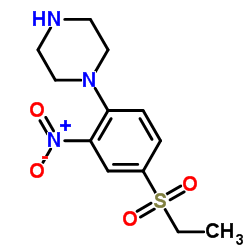 1-[4-(Ethylsulfonyl)-2-nitrophenyl]piperazine结构式