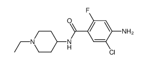 4-amino-5-chloro-N-(1-ethyl-4-piperidyl)-2-fluoro-benzamide结构式