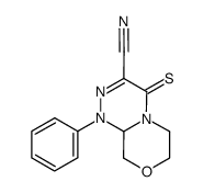 1-phenyl-4-thioxo-1,4,6,7,9,9a-hexahydro-[1,4]oxazino[3,4-c][1,2,4]triazine-3-carbonitrile Structure