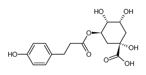 3-O-(4-Hydroxyphenyl-propionyl)-chinasaeure Structure