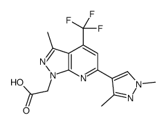 [6-(1,3-Dimethyl-1H-pyrazol-4-yl)-3-methyl-4-(trifluoromethyl)-1H-pyrazolo[3,4-b]pyridin-1-yl]acetic acid picture