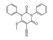 6-Methylsulfanyl-2,4-dioxo-1,3-diphenyl-1,2,3,4-tetrahydro-pyrimidine-5-carbonitrile Structure