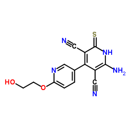 6'-Amino-6-(2-hydroxyethoxy)-2'-thioxo-1',2'-dihydro-3,4'-bipyridine-3',5'-dicarbonitrile Structure