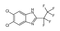 5,6-dichloro-2-(1,1,2,2,2-pentafluoroethyl)-1H-benzimidazole结构式