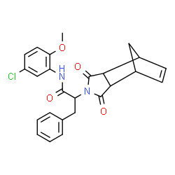 N-(5-chloro-2-methoxyphenyl)-2-(3,5-dioxo-4-azatricyclo[5.2.1.0~2,6~]dec-8-en-4-yl)-3-phenylpropanamide结构式