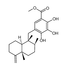 5-[[(1R,8aα)-Decahydro-1β,2β,4aβ-trimethyl-5-methylenenaphthalen-1α-yl]methyl]-2,3,4-trihydroxybenzoic acid methyl ester structure