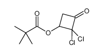 2,2-dichloro-3-oxocyclobutyl 2,2-dimethyipropanoate结构式