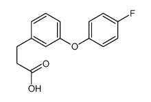 3-[3-(4-fluorophenoxy)phenyl]propanoic acid structure