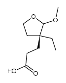 3-(3-ethyl-2-methoxy-3-tetrahydrofuryl)propionic acid结构式