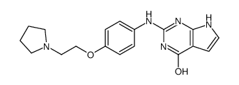 2-[4-(2-吡咯烷-1-基-乙氧基)-苯基氨基]-7H-吡咯并[2,3-d]嘧啶-4-醇图片