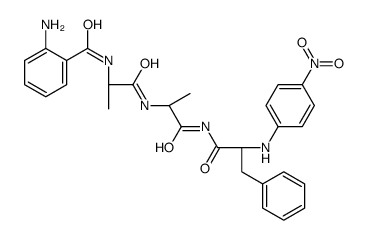 N-anthraniloyl-alanyl-alanyl-phenylalanyl-4-nitroanilide Structure