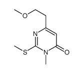 6-(2-methoxyethyl)-3-methyl-2-methylsulfanylpyrimidin-4-one结构式