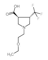 (3S,4s)-1-(2-乙氧基乙基)-4-(三氟甲基)-吡咯烷-3-羧酸结构式