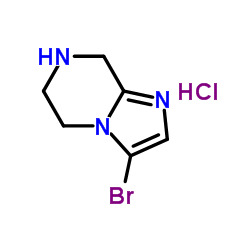 3-溴咪唑[1,2-A]5,6,7,8-四氢吡嗪盐酸盐结构式