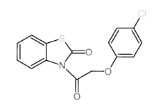 2(3H)-Benzothiazolone, 3-[(4-chlorophenoxy)acetyl]- (en) Structure