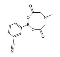 3-(6-Methyl-4,8-dioxo-1,3,6,2-dioxazaborocan-2-yl)benzonitrile structure