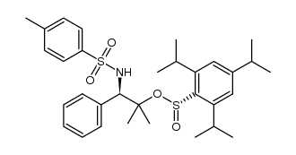 (R)-(R)-2-methyl-1-(4-methylphenylsulfonamido)-1-phenylpropan-2-yl 2,4,6-triisopropylbenzenesulfinate结构式