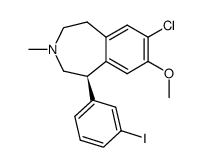 (R)-7-chloro-8-methoxy-3-methyl-1-(3'-iodophenyl)-2,3,4,5-tetrahydro-1H-3-benzazepine Structure