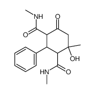 4-hydroxy-N,N',4-trimethyl-6-oxo-2-phenylcyclohexane-1,3-dicarboxamide Structure