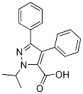 1-isopropyl-3,4-diphenyl-1H-pyrazol-5-carboxylic acid结构式