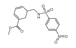 methyl 5-[N-(p-nitrobenzenesulphonyl)aminomethyl]cyclohexa-1,3-diene-1-carboxylate Structure