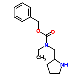 Benzyl ethyl(2-pyrrolidinylmethyl)carbamate Structure