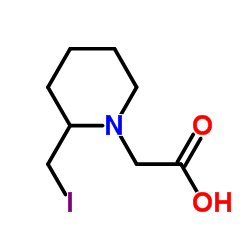 [2-(Iodomethyl)-1-piperidinyl]acetic acid结构式