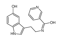 N-[2-(5-hydroxy-1H-indol-3-yl)ethyl]pyridine-3-carboxamide Structure