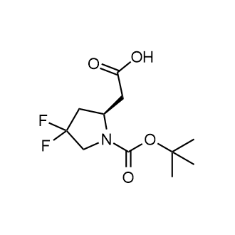 (R)-2-(1-(叔丁氧羰基)-4,4-二氟吡咯烷-2-基)乙酸图片