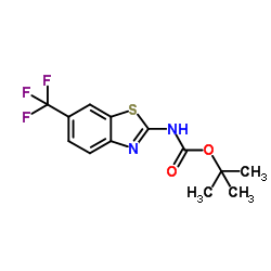 2-Methyl-2-propanyl [6-(trifluoromethyl)-1,3-benzothiazol-2-yl]carbamate Structure