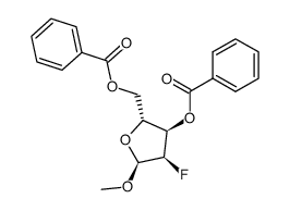 methyl 3,5-di-O-benzoyl-2-deoxy-2-fluoro-α-D-ribofuranoside Structure