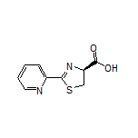(S)-2-(Pyridin-2-yl)-4,5-dihydrothiazole-4-carboxylic Acid Structure