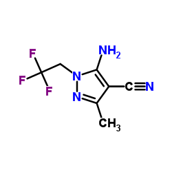 5-Amino-3-methyl-1-(2,2,2-trifluoroethyl)-1H-pyrazole-4-carbonitrile structure